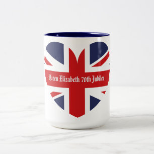 Queen Elizabeth 70th Jubilee Två-Tonad Mugg