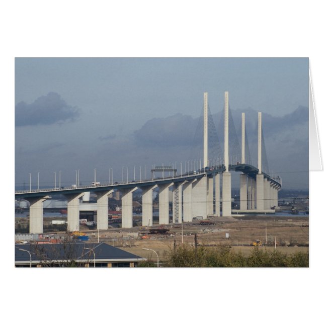 Queen Elizabeth Bridge, Dartford, England Hälsningskort (Framsidan Horizontal)