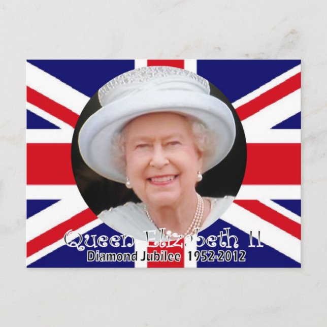 Queen Elizabeth Diamond Jubilee porträtt vykort (Framsida)