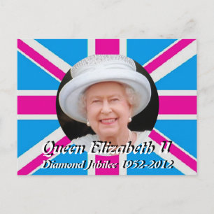 Queen Elizabeth Diamond Jubilee porträtt vykort