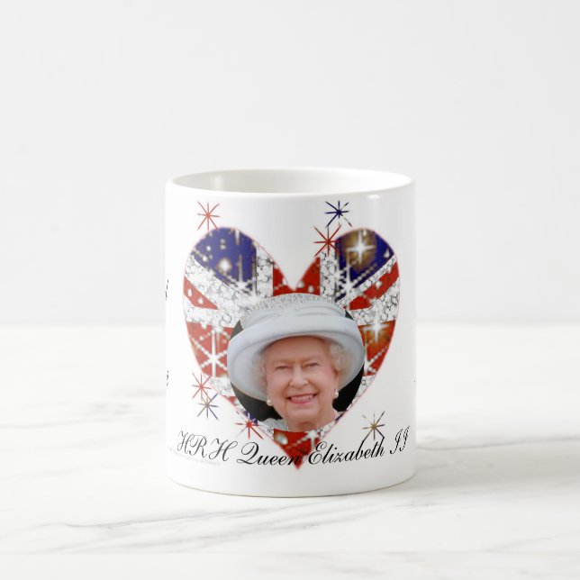 Queen Elizabeth Diamond Jubilee UK flagga Kaffemugg (Center)