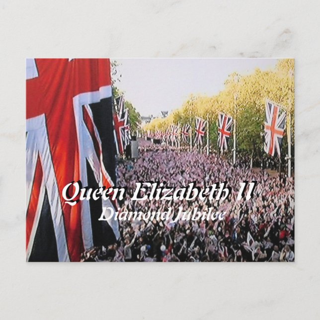 Queen Elizabeth Diamond Jubilee vykort (Framsida)