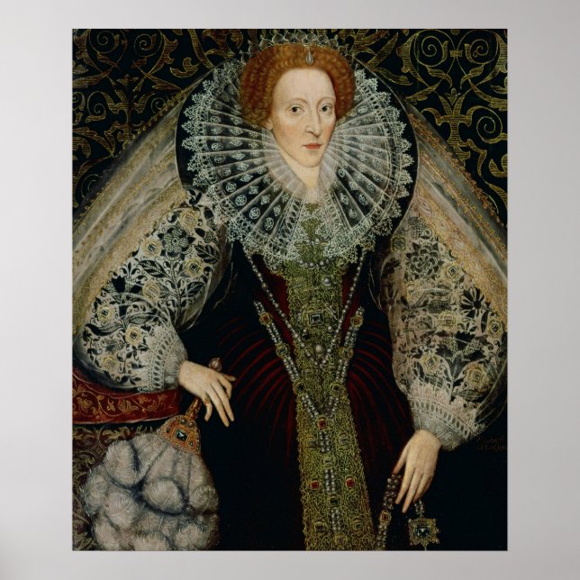 Queen Elizabeth I, 1585-90 Poster (Framsidan)
