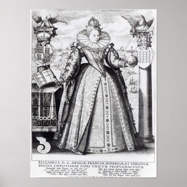 Queen Elizabeth I 1596 Poster (Framsidan)