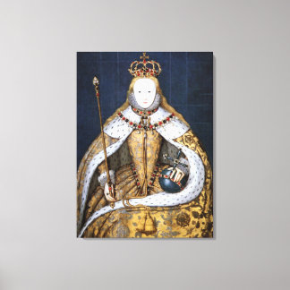 Queen Elizabeth I av England i Coronation Robe Canvastryck