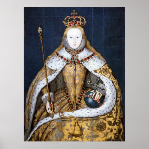 Queen Elizabeth I av England i Coronation Robe Poster
