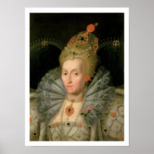 Queen Elizabeth I (blåslängd porträtt) (se även Poster