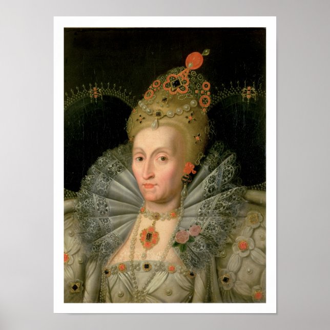 Queen Elizabeth I (blåslängd porträtt) (se även Poster (Framsidan)