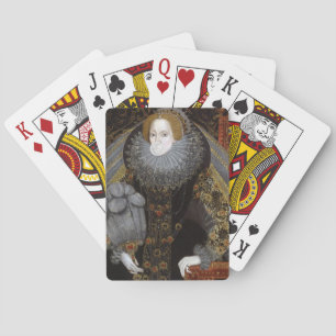 Queen Elizabeth I blåste en vit bubbelgummi Casinokort