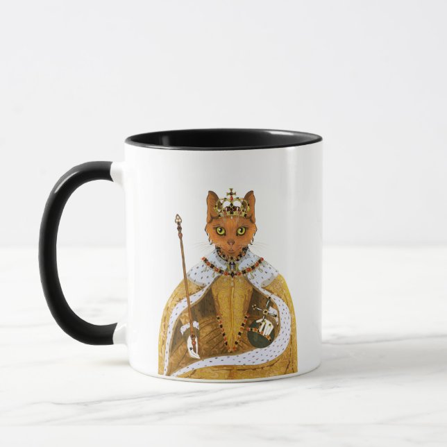 Queen Elizabeth I - historiCATS illustration Mugg (Vänster)