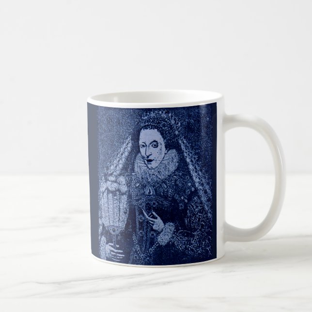 Queen Elizabeth I i blått Kaffemugg (Höger)