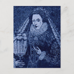 Queen Elizabeth I i blått Vykort