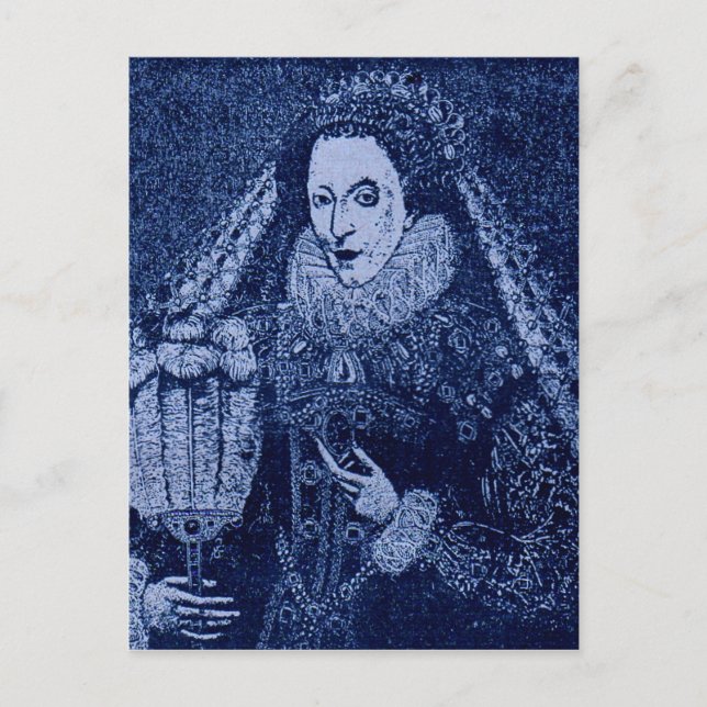 Queen Elizabeth I i blått Vykort (Framsida)