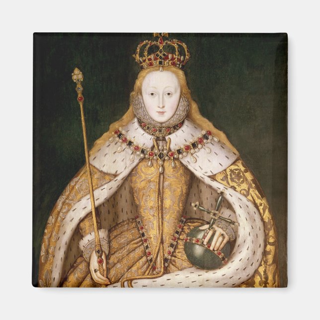 Queen Elizabeth I i Coronation Robes Magnet (Framsidan)