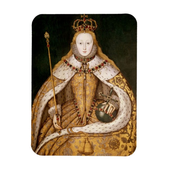 Queen Elizabeth I i Coronation Robes Magnet (Vertikal)