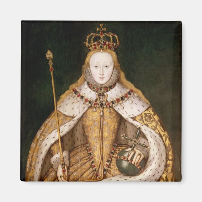 Queen Elizabeth I i Coronation Robes Magnet (Framsidan)