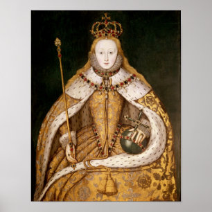 Queen Elizabeth I i Coronation Robes Poster