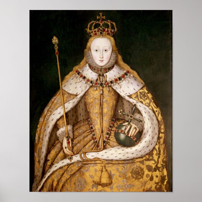 Queen Elizabeth I i Coronation Robes Poster (Framsidan)