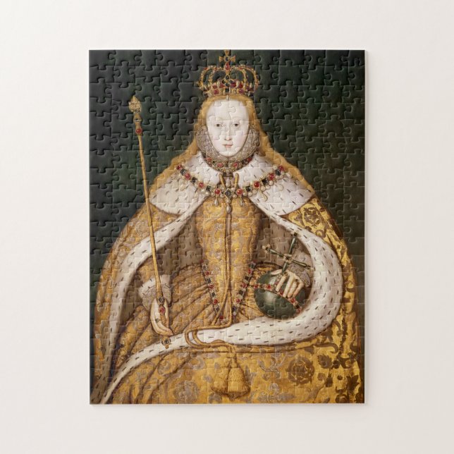 Queen Elizabeth I i Coronation Robes Pussel (Vertikal)