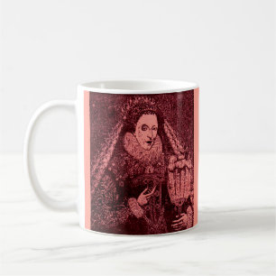 Queen Elizabeth I i rosa Kaffemugg