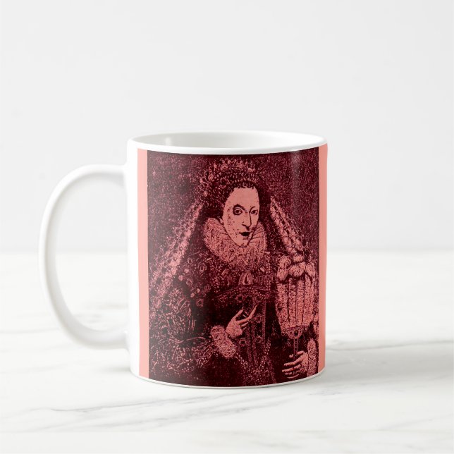Queen Elizabeth I i rosa Kaffemugg (Vänster)