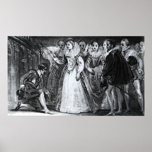 Queen Elizabeth I Knighting Francis Drake Poster (Framsidan)