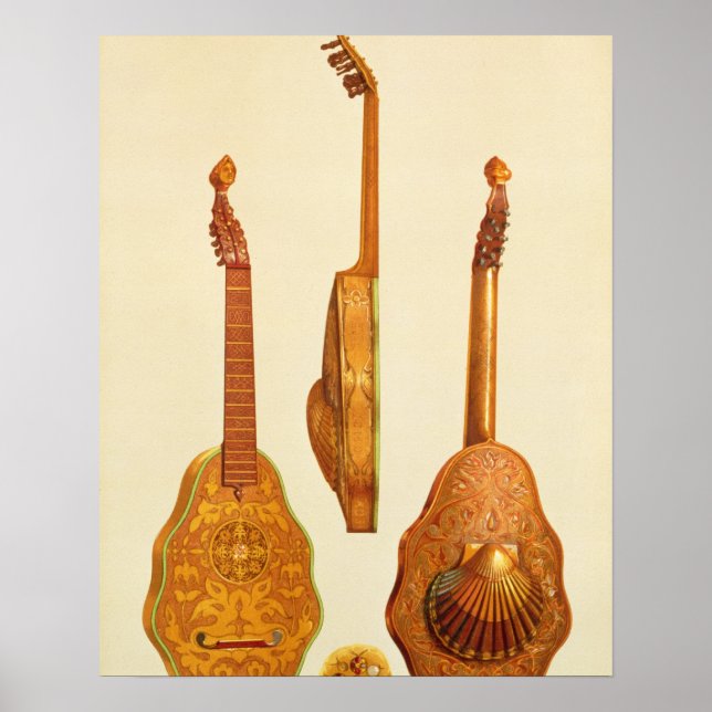 Queen Elizabeth I lute by John Ro, 1580, från M Poster (Framsidan)