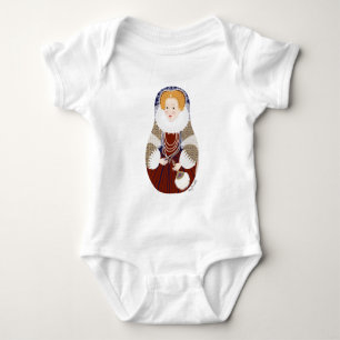 Queen Elizabeth I Matryoshka Baby Bodykostym Tee