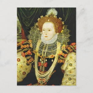 Queen Elizabeth I of England Wearing Pearls Vykort