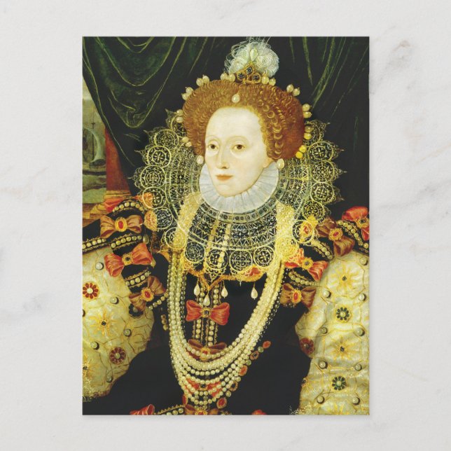 Queen Elizabeth I of England Wearing Pearls Vykort (Framsida)