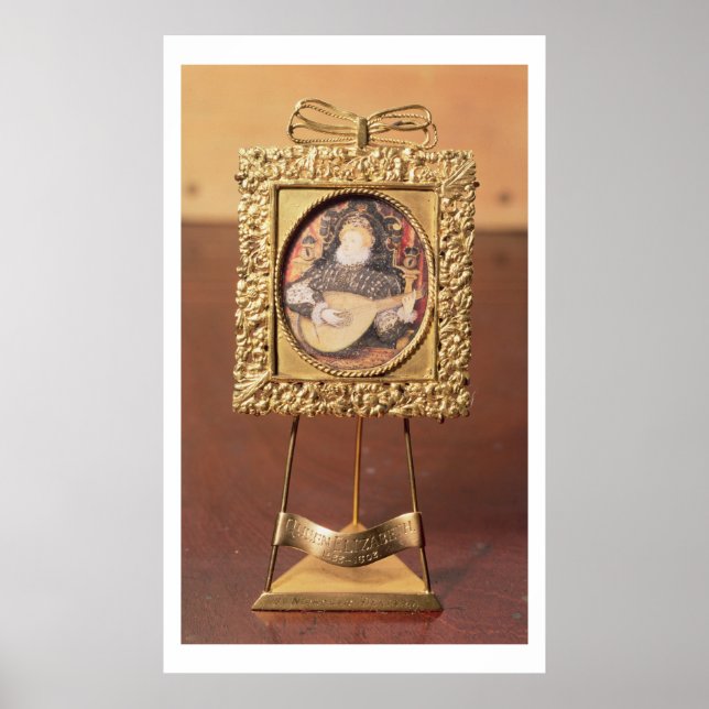 Queen Elizabeth I spelar lute (miniatyr inkl. Poster (Framsidan)