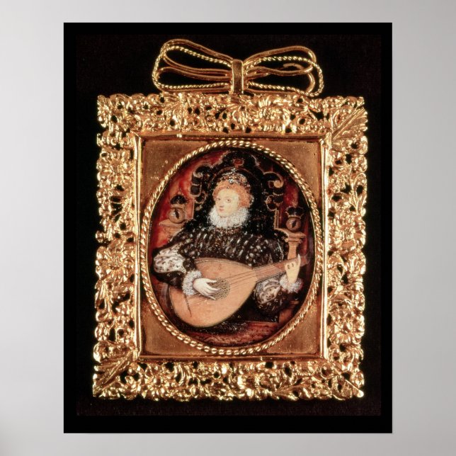 Queen Elizabeth I spelar lute Poster (Framsidan)