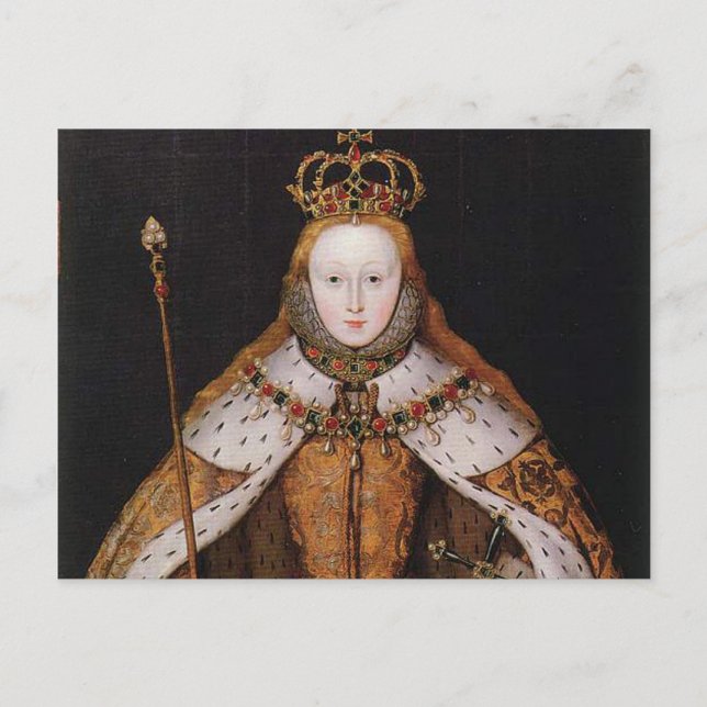 Queen Elizabeth I Vykort (Framsida)