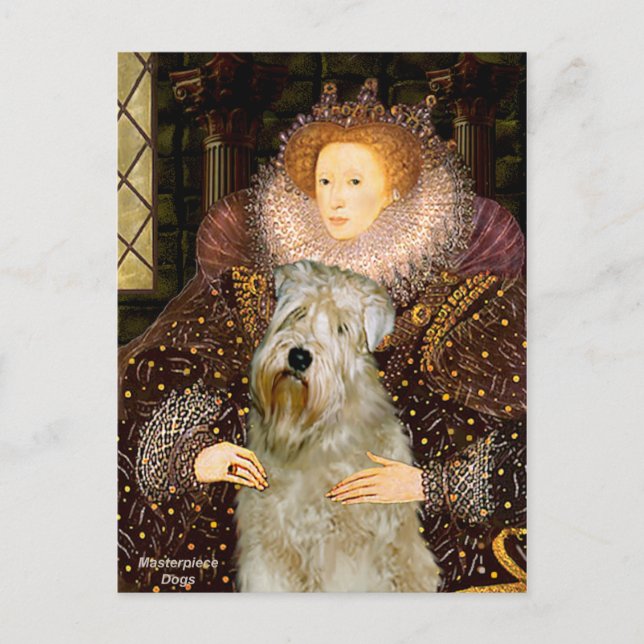 Queen Elizabeth I - Wheaten Terrier Vykort (Framsida)