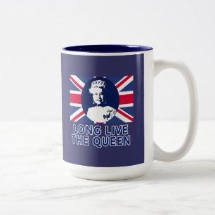 Queen Elizabeth II Long Live the Queen Två-Tonad Mugg