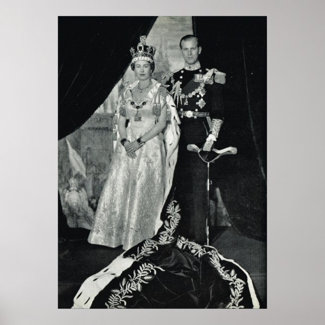 Queen Elizabeth II och Prince Philip Poster (Framsidan)