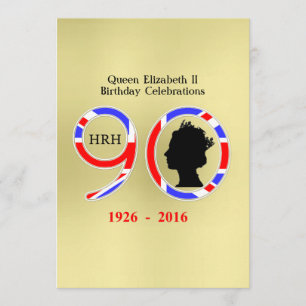Queen Elizabeth II of England 90:e Birthday Inbjudningar
