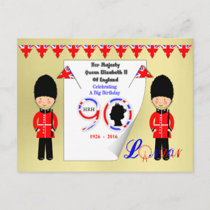 Queen Elizabeth II of England 90:e Birthday Vykort