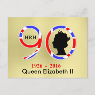 Queen Elizabeth II of England 90:e Birthday Vykort