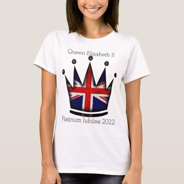 Queen Elizabeth II Platinum Jubilee T Shirt (Framsida)