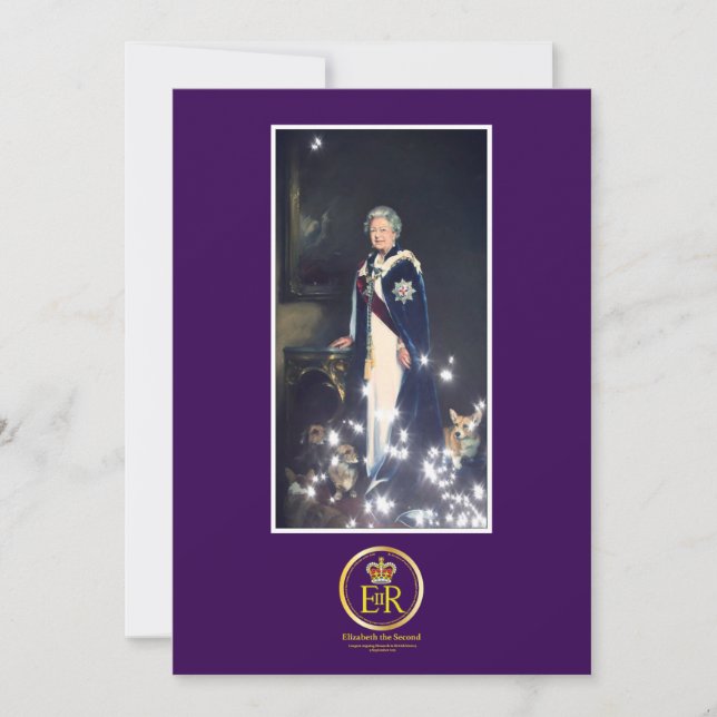 Queen Elizabeth II Porträtt Inbjudningar (Framsida)