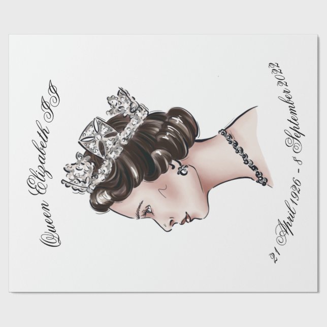 Queen Elizabeth II Presentpapper (Platt)