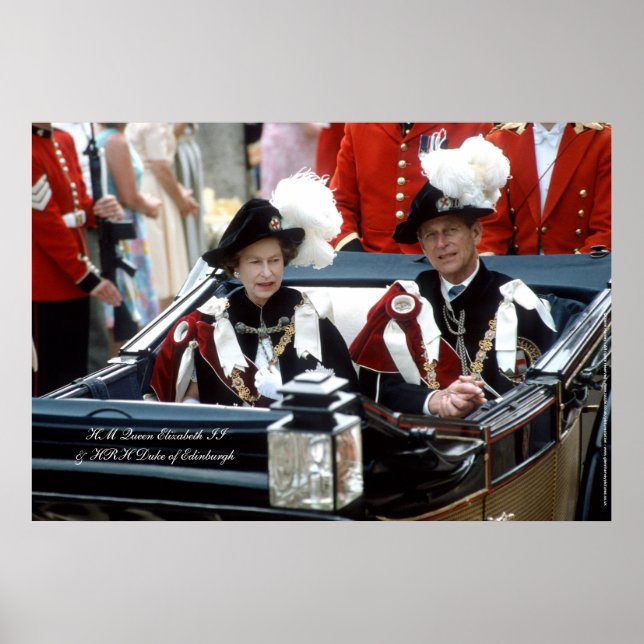 Queen Elizabeth II & Prince Philip 1986 Poster (Framsidan)