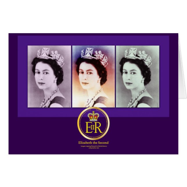 Queen Elizabeth II Reign Hälsningskort (Framsidan Horizontal)