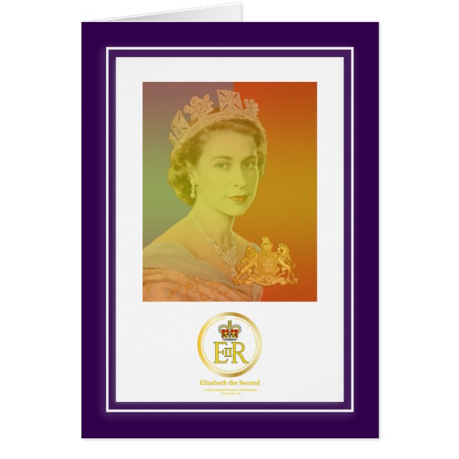 Queen Elizabeth II Reign Hälsningskort (Framsidan)
