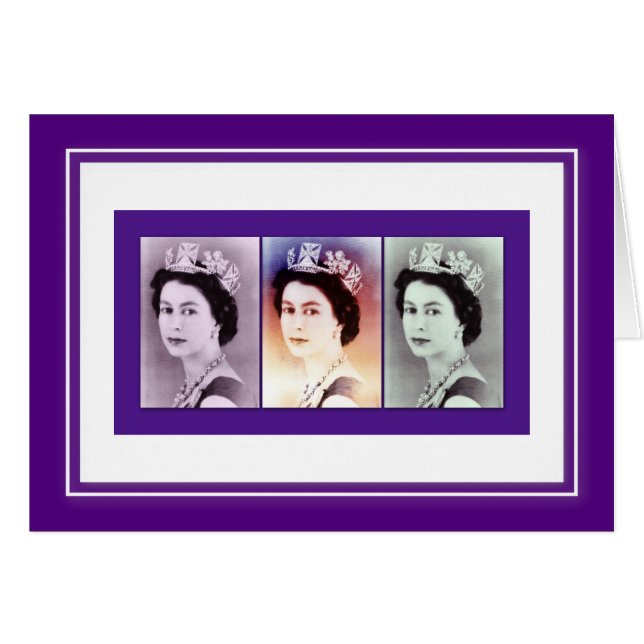 Queen Elizabeth II Reign Hälsningskort (Framsidan Horizontal)