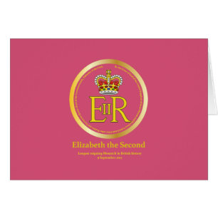 Queen Elizabeth II Reign Hälsningskort