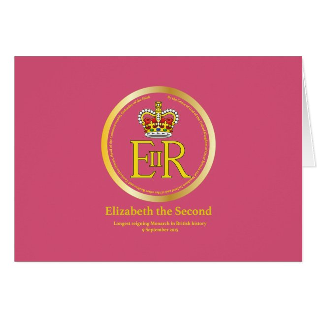 Queen Elizabeth II Reign Hälsningskort (Framsidan Horizontal)
