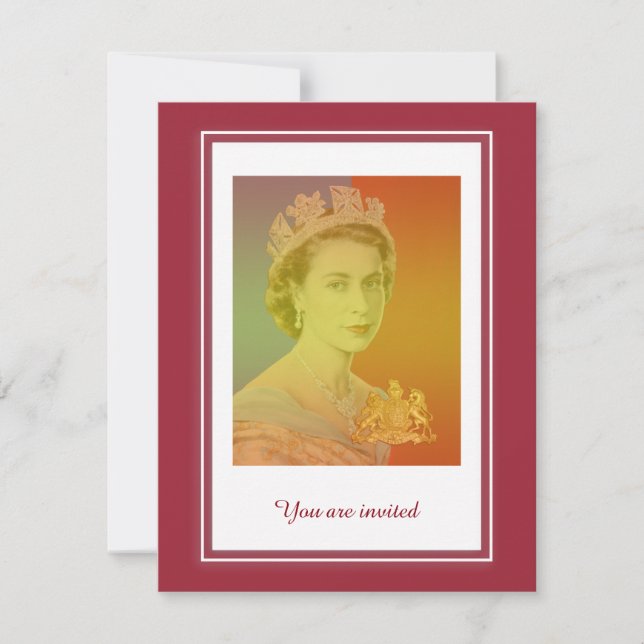 Queen Elizabeth II Reign Inbjudningar (Framsida)