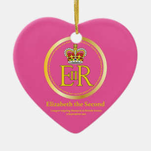 Queen Elizabeth II Reign Julgransprydnad Keramik